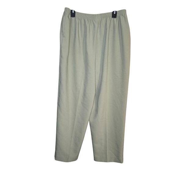 Alfred Dunner 18W Light Green Elastic Waist Pants [0236] - Picture 3 of 8